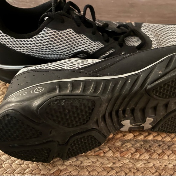 Under Armour Black and White Athletic Shoes - Picture 5 of 6